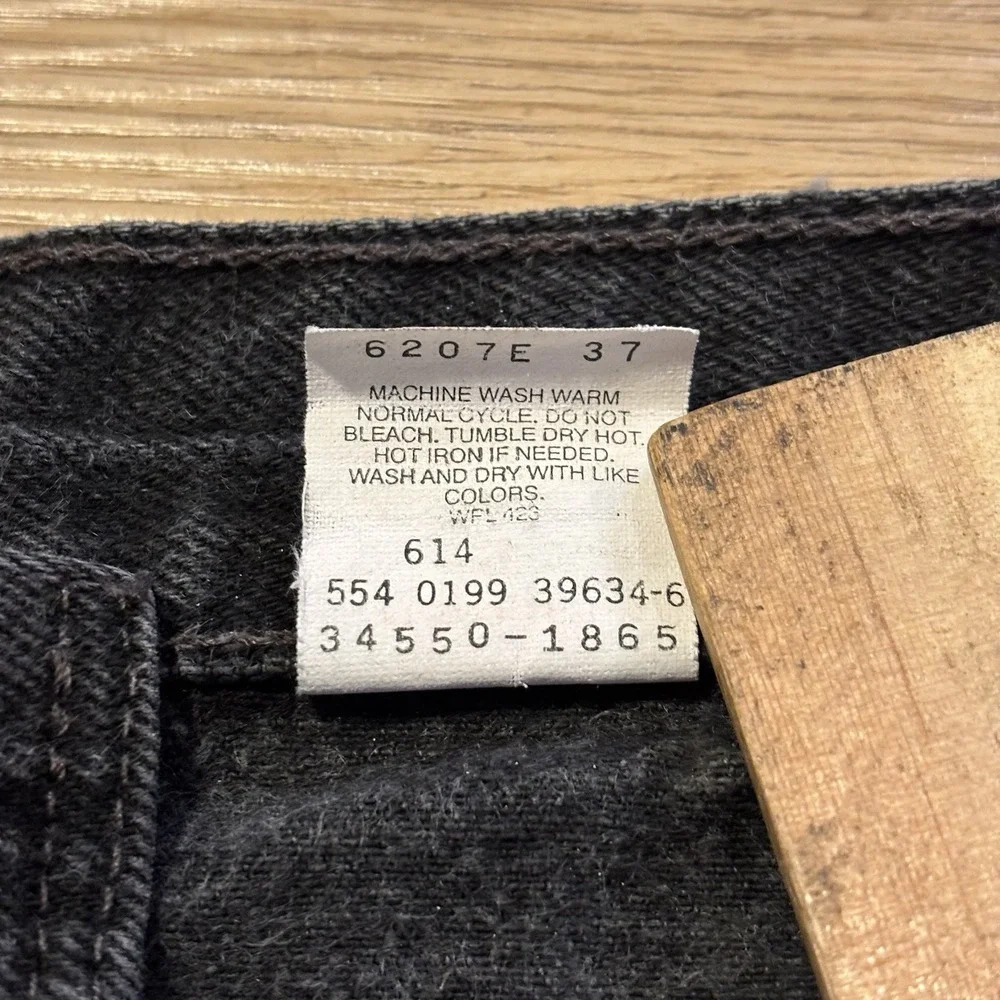 VTG 1999 Levis 550 Relaxed Fit Denim Shorts Mens 36 Fits 34 Black USA Made Y2K